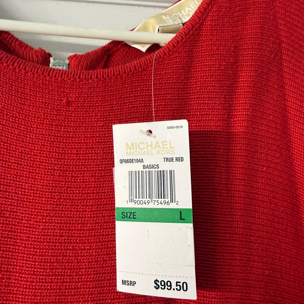 Michael Kors Red Tunic Sweater - Picture 2 of 3